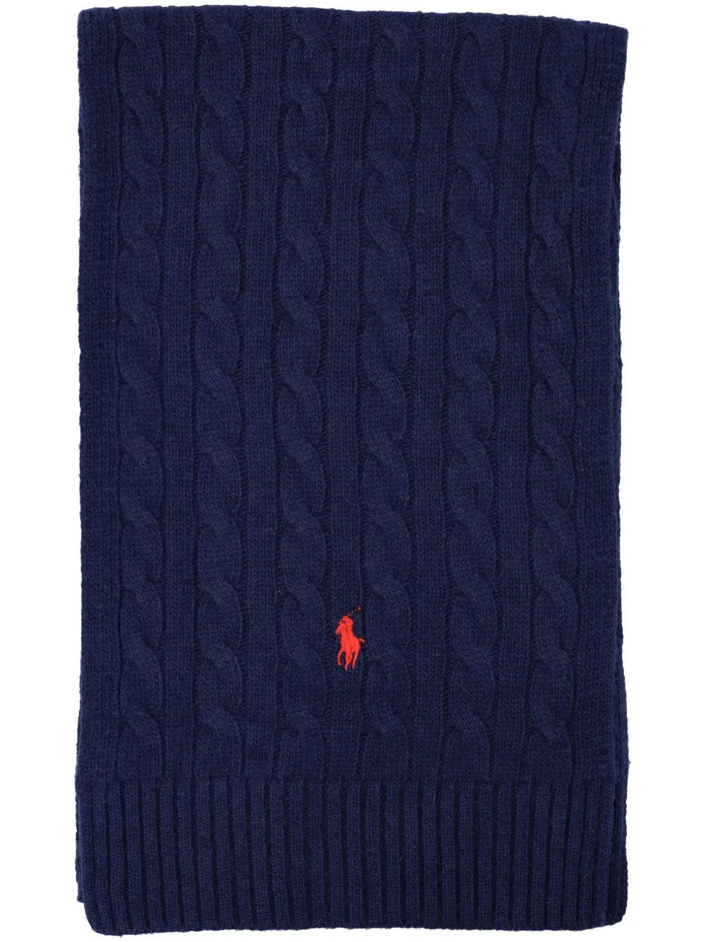 Reworked Polo Ralph Lauren Beanies Cable-Knit Cotton Navy Beanie and Scarf